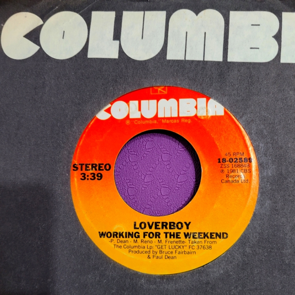 Loverboy "Working for the Weekend & Emotional" good condition, 45 !
